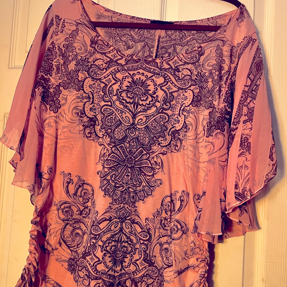 Flutter sleeve 2X in Antique Rose